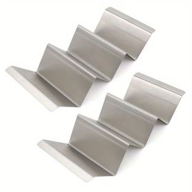 2pcs Taco Holders; Stainless Steel Taco Bracket Tray; Mexican Tortilla Tray; Suitable For Baking; Dishwasher And Barbecue; Kitchen Accessories