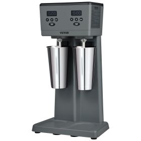 VEVOR Milkshake Maker, 375W x 2 Electric Milkshake Machine, Commercial Double Heads Drink Mixer Blender, LED Intelligent Microswitch