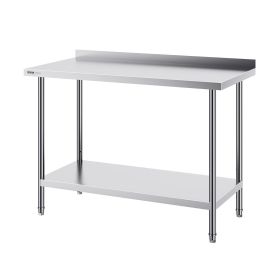 VEVOR 24 x 48 x 36 Inch Stainless Steel Work Table, Commercial Food Prep Worktable Heavy Duty Prep Worktable