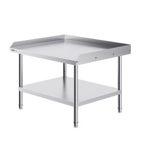 VEVOR Stainless Steel Work Table, 30 x 36 x 26 Inch Commercial Food Prep Worktable, 3-Sided Backsplash Heavy Duty Prep Worktable