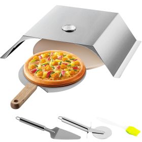 VEVOR Pizza Oven Kit, Stainless Steel Grill Pizza Oven, Pizza Maker Kit for Most 22" Charcoal Grilll, Grill Pizza Oven Kit Including Pizza Chamber