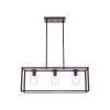 Contemporary Chandeliers Black 3 Light Modern Dining Room Lighting Fixtures Hanging