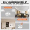 VEVOR 4FT LED Wraparound Light, 40W, 4500LM Flush Mount LED Shop Light, 6500K Daylight LED Kitchen Ceiling Lighting Fixtures