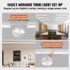 VEVOR 4FT LED Wraparound Light, 50W, 5500LM Flush Mount LED Shop Light, 4 Pack 6500K Daylight LED Kitchen Ceiling Lighting Fixtures