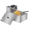 [Old Code: 63547397]EH81 2500W MAX 110V 6.3QT/6L Stainless Steel Single Cylinder Electric Fryer US Plug