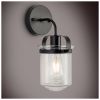 1-Light Wall Lamp with Clear Glass Shade, Modern Wall Sconce, Industrial Indoor Wall Light Fixture for Bathroom Living Room Bedroom Over Kitchen Sink