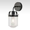 1-Light Wall Lamp with Clear Glass Shade, Modern Wall Sconce, Industrial Indoor Wall Light Fixture for Bathroom Living Room Bedroom Over Kitchen Sink