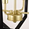 18.11" Matte Black + Gold Chandelier for Dining Room