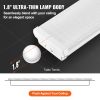 VEVOR 4FT LED Wraparound Light, 40W, 4500LM Flush Mount LED Shop Light, 6500K Daylight LED Kitchen Ceiling Lighting Fixtures