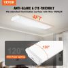 VEVOR 4FT LED Wraparound Light, 40W, 4500LM Flush Mount LED Shop Light, 6500K Daylight LED Kitchen Ceiling Lighting Fixtures