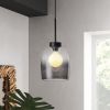 Modern Home Pendant Light Gray Glass Hanging Light Fixture for Kitchen Dining Room