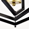 18.11" Matte Black + Gold Chandelier for Dining Room