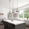 Modern Home Pendant Light Gray Glass Hanging Light Fixture for Kitchen Dining Room