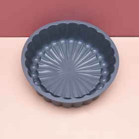 Silicone Round Pan Charlotte Cakes Baking Pan Sponge Flan Mold Strawberry Shortcake Baking Pan Kitchen Silicone Moulds (Color: GRAY)