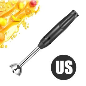 Hand Stick Handheld Immersion Blender Food Food Complementary Cooking Stick Grinder Electric Machine Vegetable Mixer (Ships From: China, Color: Black US Plug)