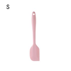 1pc All-in-one High-quality Silicone Scraper Baking Tool; Heat-resistant Silicone Scraper; Cream Cake Spatula; Baking Shovel Knife 8.27inch/11.02inch (Color: Nordic Pink, size: small)