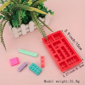 1pc 6 Styles Ice Cube Mold; Building Blocks Modeling Ice Tray Silicone Mold DIY Robot Building Blocks Ice Cube Mold Chocolate Mold Cake Decoration Mod (Items: Style-D)