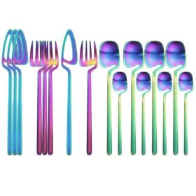 Desserts Soup Coffee Use 16pcs Table Decor Cutlery Sets (Type: Flatware Set, Color: Multicolor)