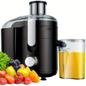 GDOR Centrifugal Juicer with 2.5" Feed Chute, 2 Speed Settings, 15 oz, 350 Watts, BPA Free (Color: Black)