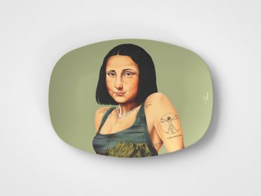 Mona // 10"x14" Serving Platter // Artist Gift Idea (Set: Single Platter)