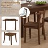 Farmhouse 65" 5-Piece Extendable Dining Table Set with Wheels Kitchen Table Set with 17.7" Pull-out Side Table and Dining Chairs for Small Places