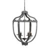 4 - Light Metal Chandelier, Hanging Light Fixture with Adjustable Chain for Kitchen Dining Room Foyer Entryway, Bulb Not Included